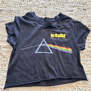Pink Floyd Black  T-Shirt with Rainbow Graphic Size Medium Women’s tee